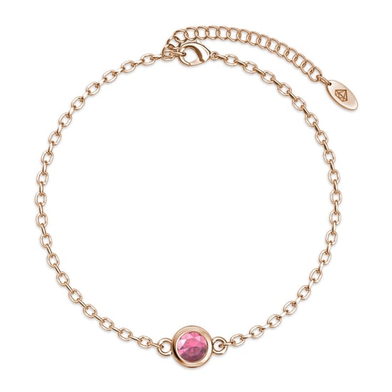 Geboortesteenarmbanden - Roségoud, kristal en roze - Image 3