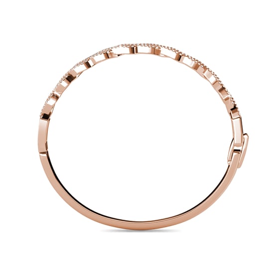 Gevlochten armbanden - Roségoud en kristal - Image 5