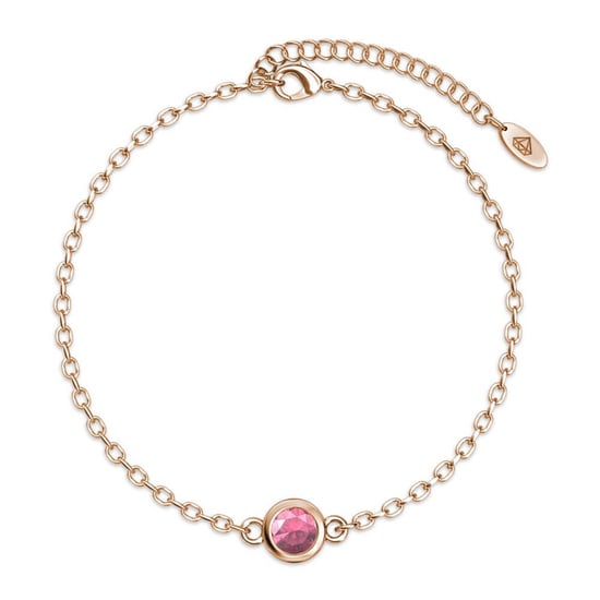 Birth Stone Armband - Rose Gold och Rosa - Image 1