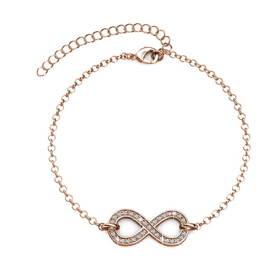 Infinity Eight Bracelets - Rose Gold and Crystal - Image 1