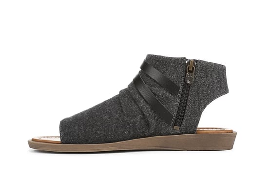 Blowfish Malibu Dames Charcoal Strappy Low Wedge Sandalen - Denver - Image 5