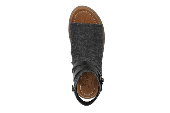 Blowfish Malibu Dames Charcoal Strappy Low Wedge Sandalen - Denver - Image 6