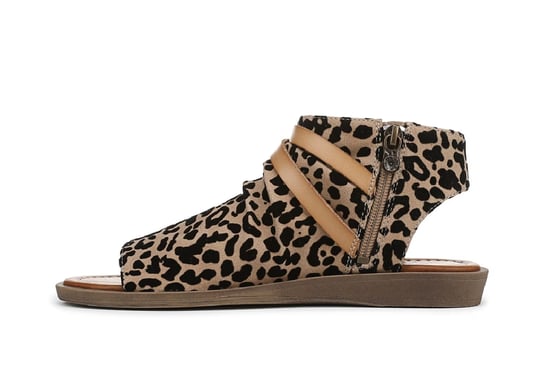 Blowfish Malibu Dames Bruine Luipaard Denver Strappy Lage Wedgesandalen - Image 5