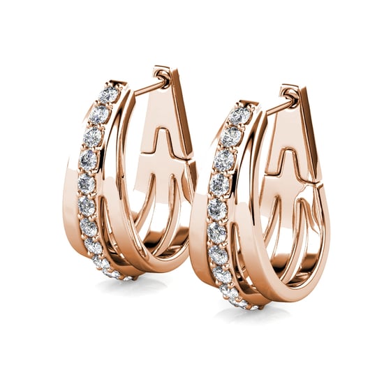 Aurielle Hoop Sets - Roségoud en Kristal - Image 6