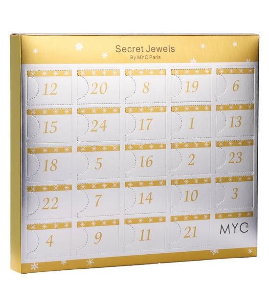 Adventskalender 12 juwelen, 11 kralen en 1 verrassing - Goud en kristal - Image 2