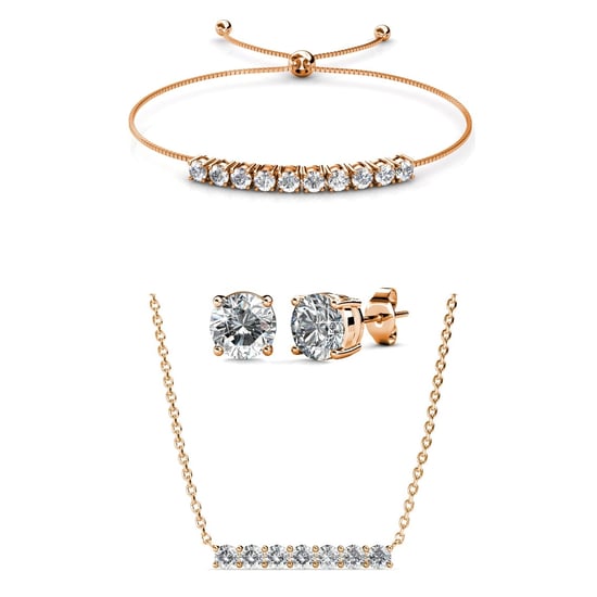 Mary Crystal Mia Sets - Rose Gold och Crystal - Image 1