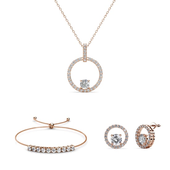 Mia Amory Sets - Rose Gold and Crystal - Image 1