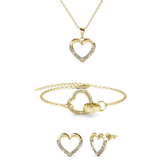Locked Heart Lovett Two Sets - Gold and Crystal - Image 1