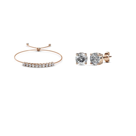 Mary Crystal Mia Sets - Rose Gold och Crystal - Image 1