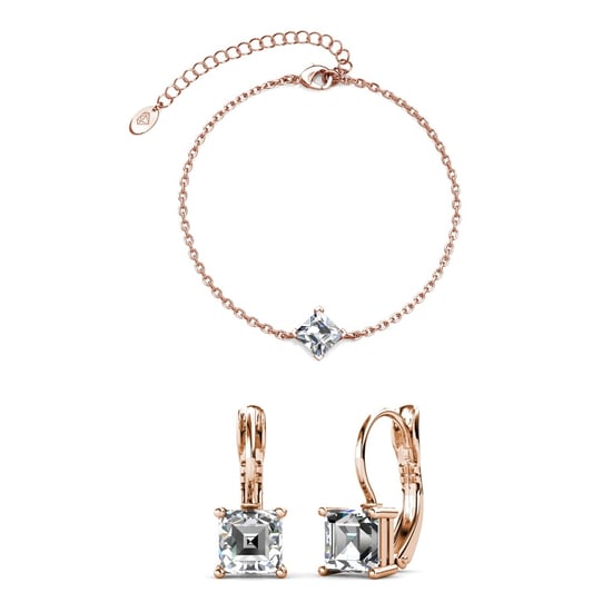 Calle Square Sets - Rose Gold och Crystal - Image 1