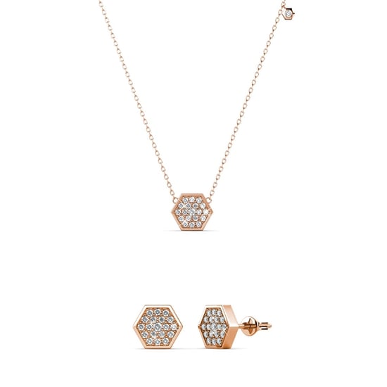 Hexagon Sets - Rose Gold and Crystal - Image 1