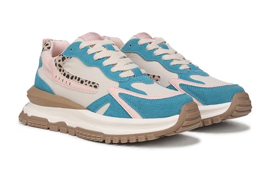 Blowfish Malibu Dames Roze Blauwe Retro Veterschoenen - Leo - Image 3