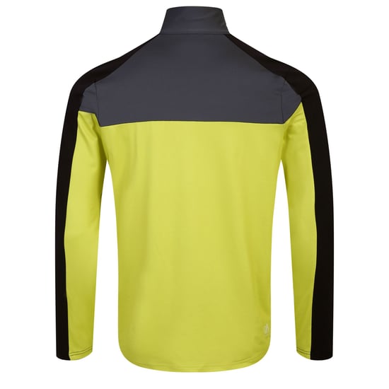 Dare 2B Mens Ski Core Stretch Base Layer Top (Neon Spring/Ebony Grey) - Image 2