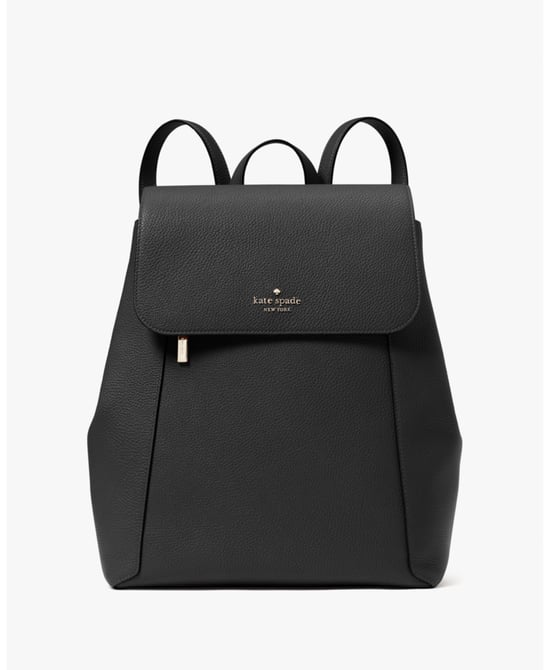 Lena Pebbled Leather Large Flap Backpack - Image 1