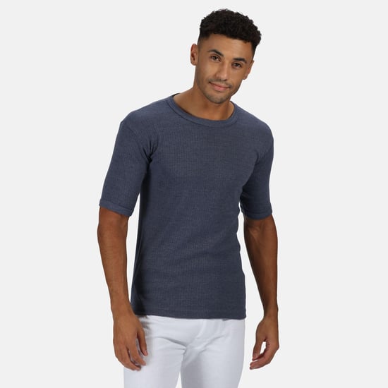 Regatta Heren Thermisch Ondergoed Korte Mouw Vest / T-Shirt (Denim Blauw) - Image 2