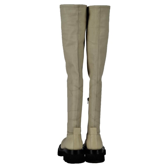 Bottega Veneta The Lug Over-The-Knee Boots in Ivory Leather - Image 3