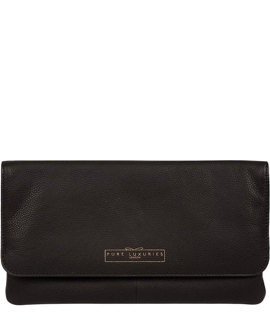 'Golders' Black Leather Clutch Bag - Image 2