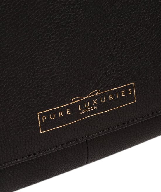 'Golders' Black Leather Clutch Bag - Image 6