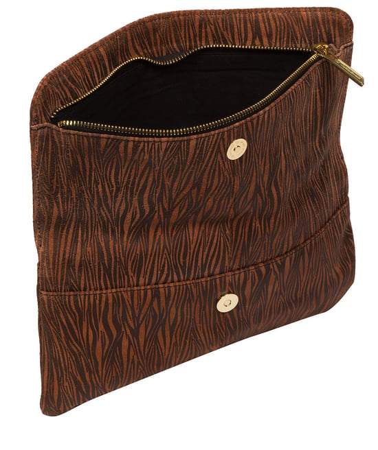 'Golders' Animal Print Leather Clutch Bag - Image 4
