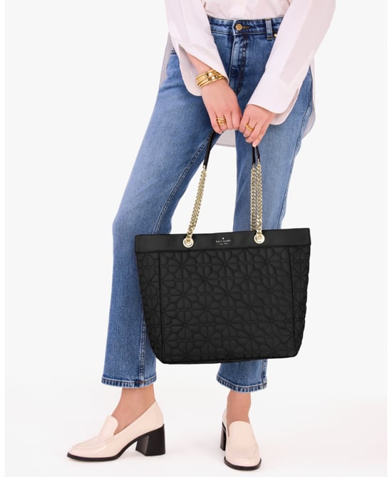 Spade Flower Quilted Spade Flower Quilted Poly Extra Large Tote - Image 2
