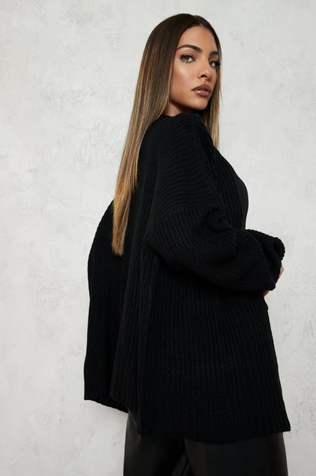 Oversized Rib Cardigan - Image 2