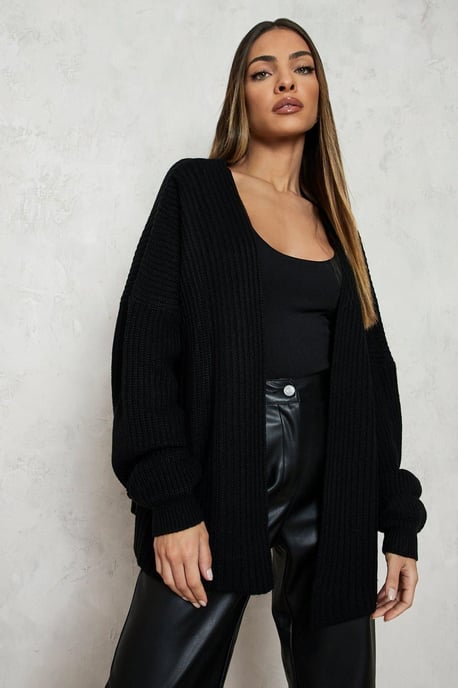Oversized Rib Cardigan - Image 3