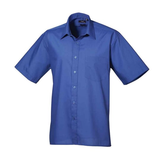 Premier Heren Poplin overhemd met korte mouwen (Koningsblauw) - Image 1