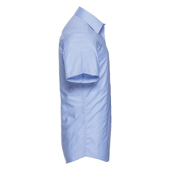 Russell Collection Mens Oxford Easy-Care Tailored Shirt (Oxford Blue) - Image 3