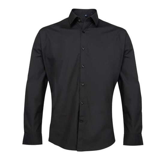 Premier Heren Supreme Poplin Formeel Overhemd (Zwart) - Image 1