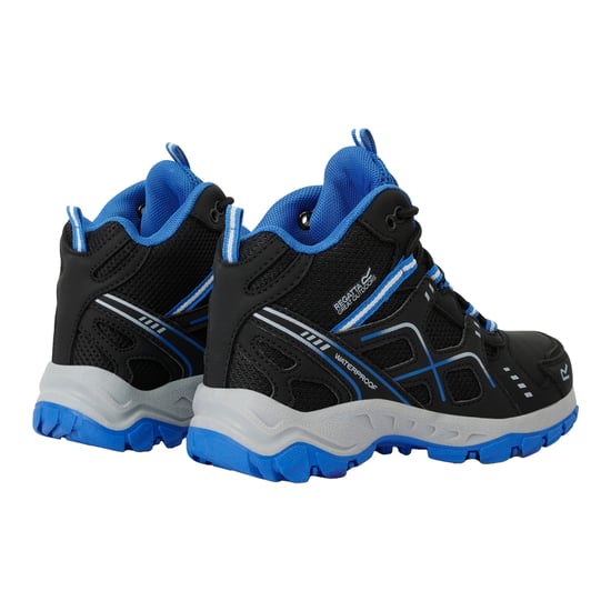 Regatta Kinderen/Kinderen Vendeavour Wandelschoenen (Zwart/Oxford Blauw) - Image 2