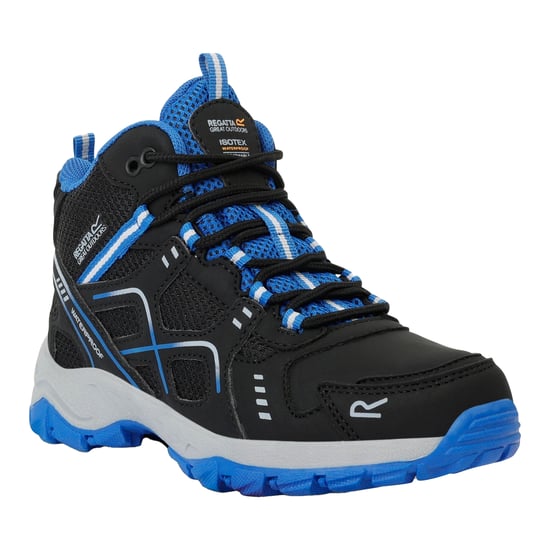 Regatta Kinderen/Kinderen Vendeavour Wandelschoenen (Zwart/Oxford Blauw) - Image 3