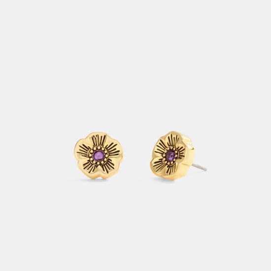 Tea Rose Stone Stud Earrings - Image 1