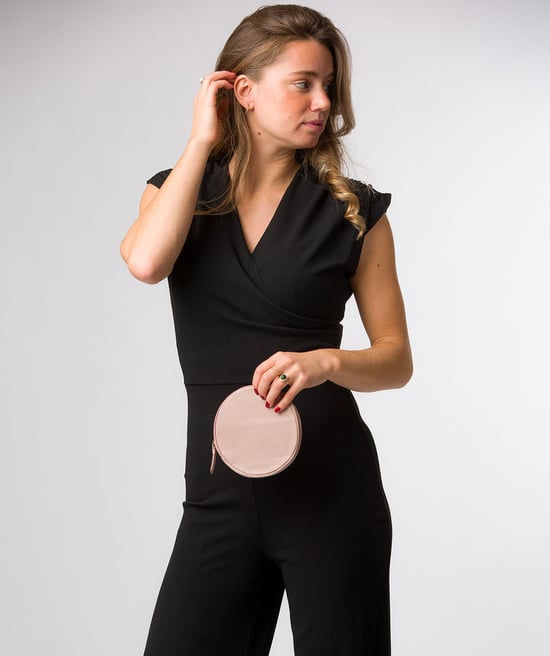 'Oakwood' Blush Pink Leather Coin Purse - Image 2
