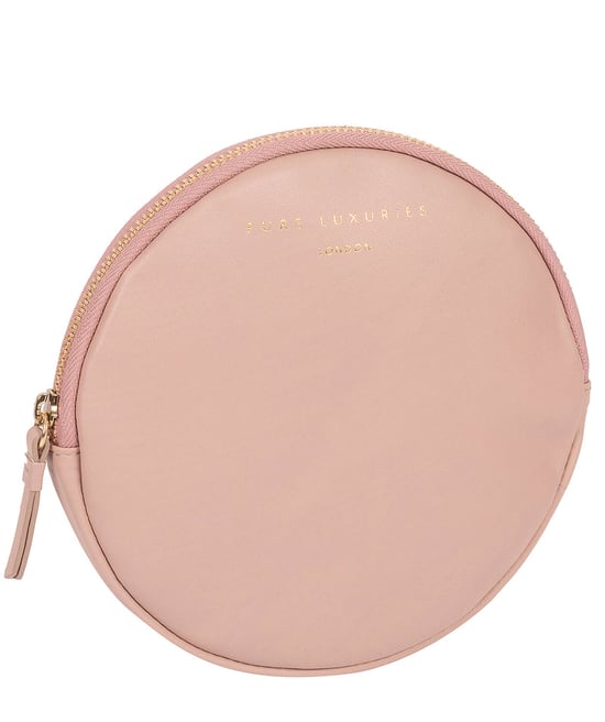 'Oakwood' Blush Pink Leather Coin Purse - Image 5