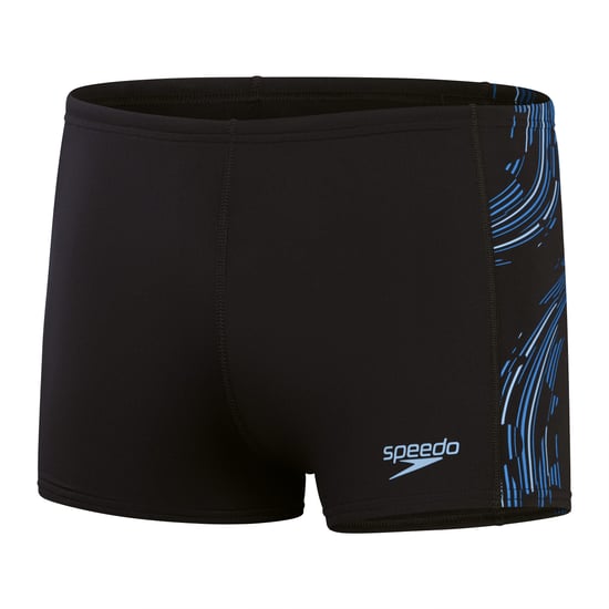 Men's Speedo Tech Panel Aqua Shorts in black blue - Image 1
