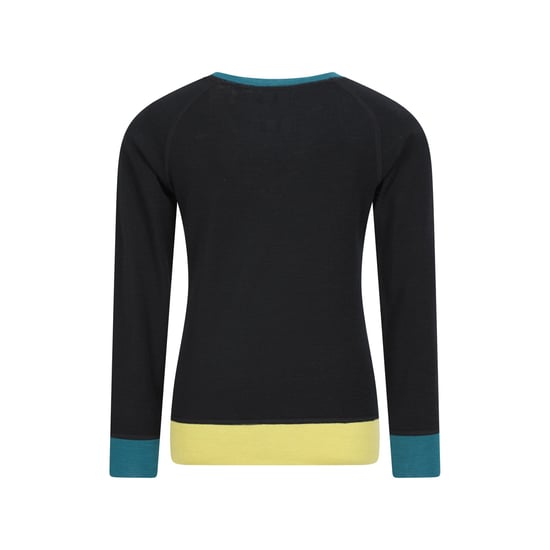 Mountain Warehouse Kinder/Kids Merino Wol Base Layer Set met Kleurblokken (Zwart) - Image 2