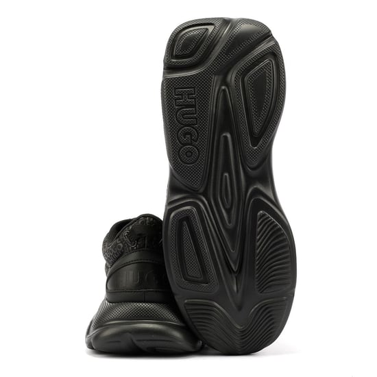 Hugo Leon Runn Monogram Men's Black Trainers - Image 4