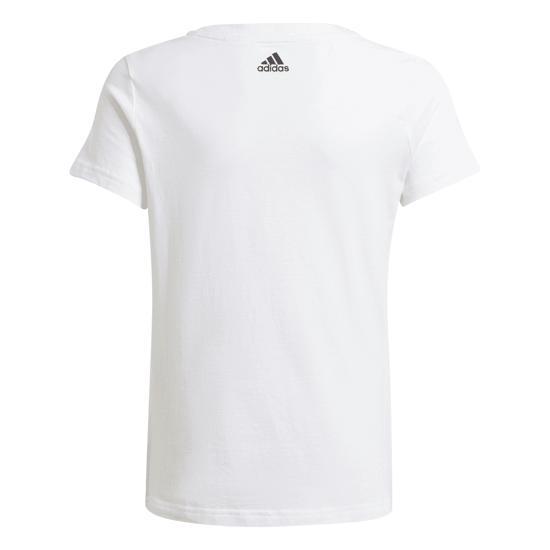 Girl's adidas Essentials Linear T-Shirt in White - Image 2