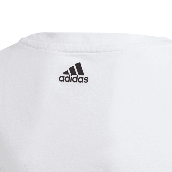Girl's adidas Essentials Linear T-Shirt in White - Image 3