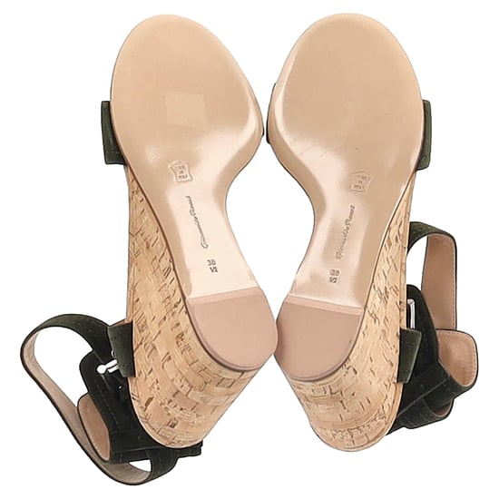 Gianvito Rossi Portofino Wedge in Green Suede - Image 6