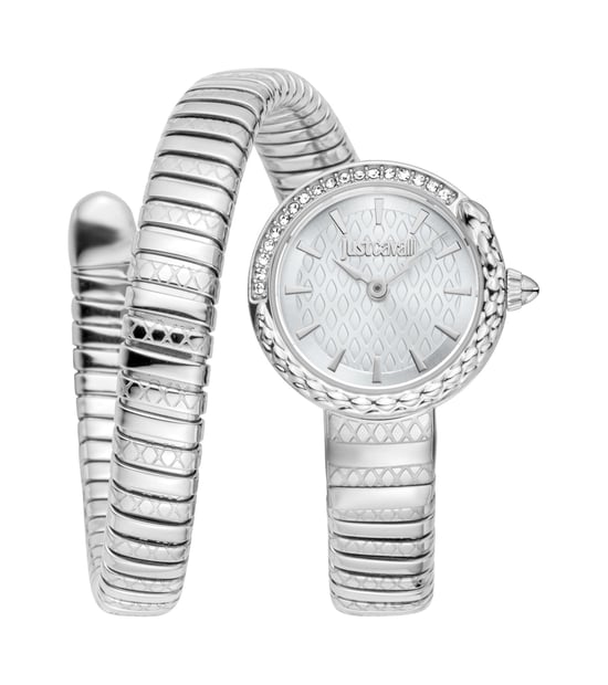 Stainless Steel and Crystal Wrap Watch - Image 1
