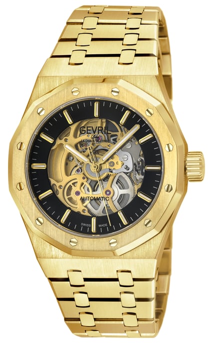 Gevril 49420B Men's Gotham Swiss Swiss Made Automatic, PO24 Skeleton Watch - Image 1