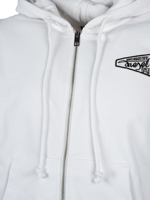 Diesel Sweatshirt Ginn Hood Men's White - Image 3