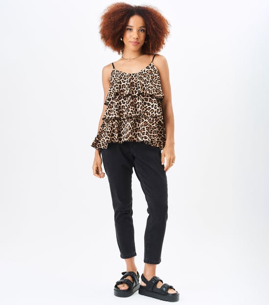 Leopard Animal Print Layer Cami Top - Image 1