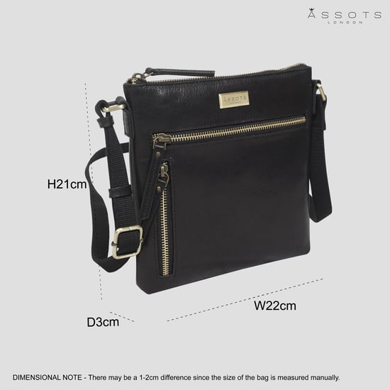 RUE' Polished VT Real Leather Crossbody Bag - Image 6