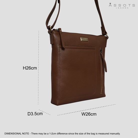 'EDITH' Pebble Grain Leather Crossbody bag - Image 5