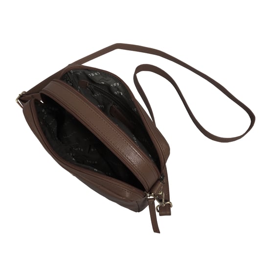 'IRIS' Quilted Soft Pebble Grain Leather Crossbody Bag - Image 5