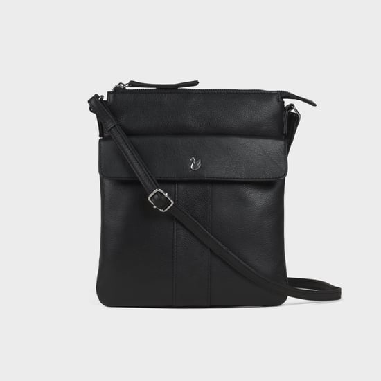 'AMBA' Soft Nappa Full Grain Real Leather Crossbody Bag - Image 1