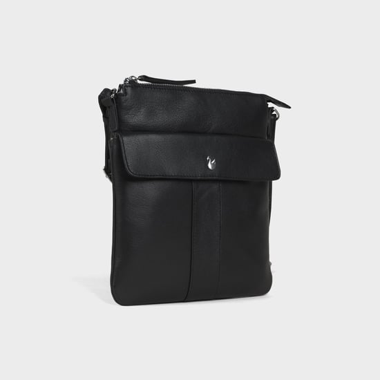 'AMBA' Soft Nappa Full Grain Real Leather Crossbody Bag - Image 2