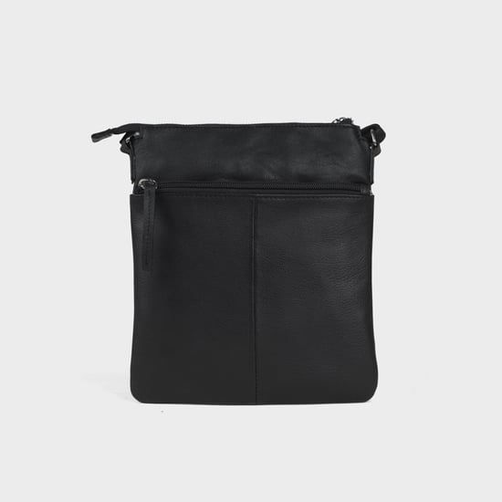 'AMBA' Soft Nappa Full Grain Real Leather Crossbody Bag - Image 3